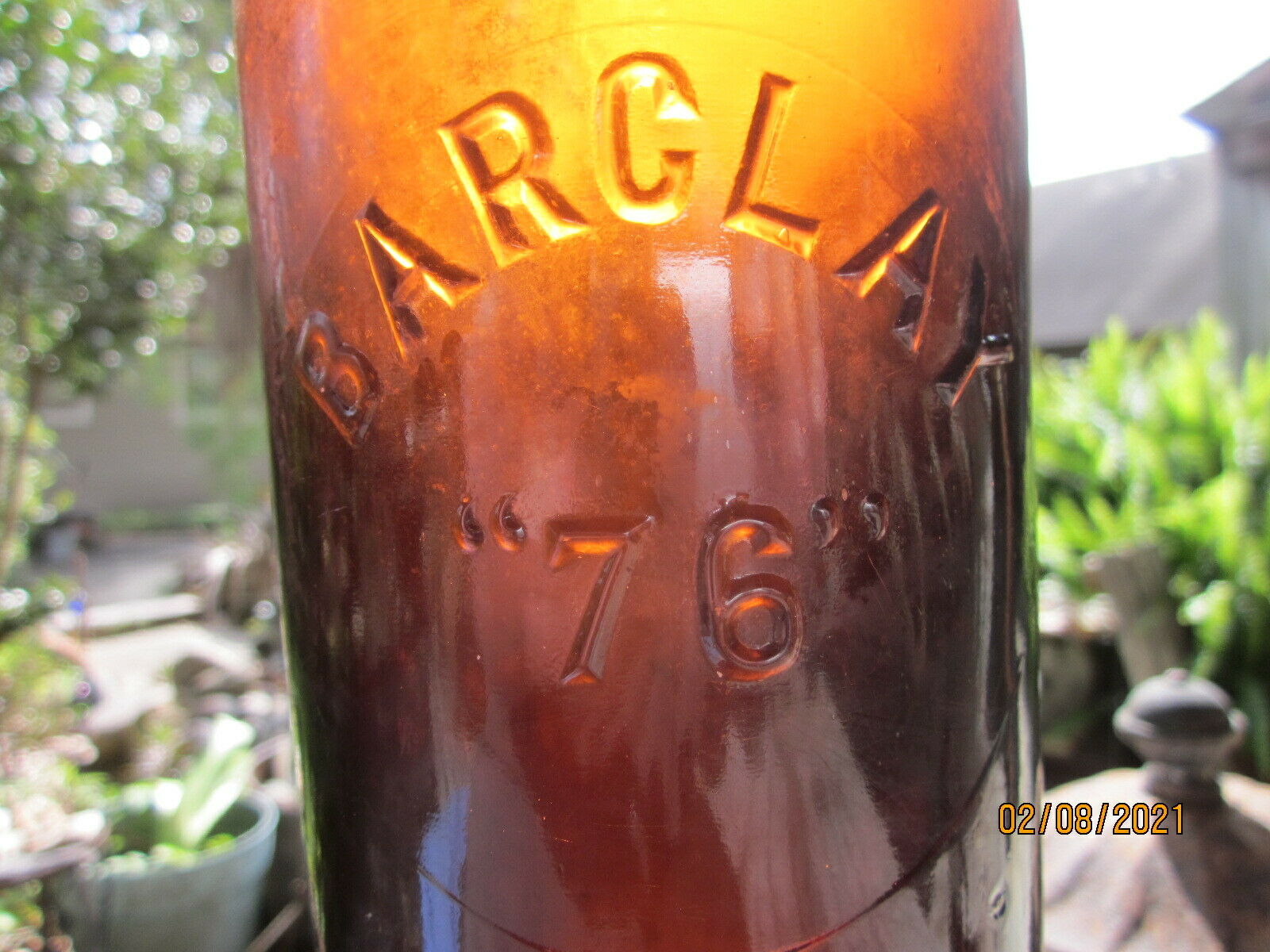 Antique "barclay 76" Whiskey Bottle  1890  Detroit Mi ??