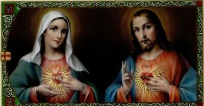 Prayer Of Consecration To The Sacred Hearts Of Jesus And Mary Laminated Card