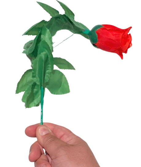Deluxe Drooping Rose Cloth Flower Clown Gag Wilting Comedy Magic Trick Joke Fall