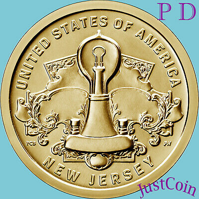 2019 P&D SET AMERICAN INNOVATION NEW JERSEY TWO UNCIRCULATED DOLLARS