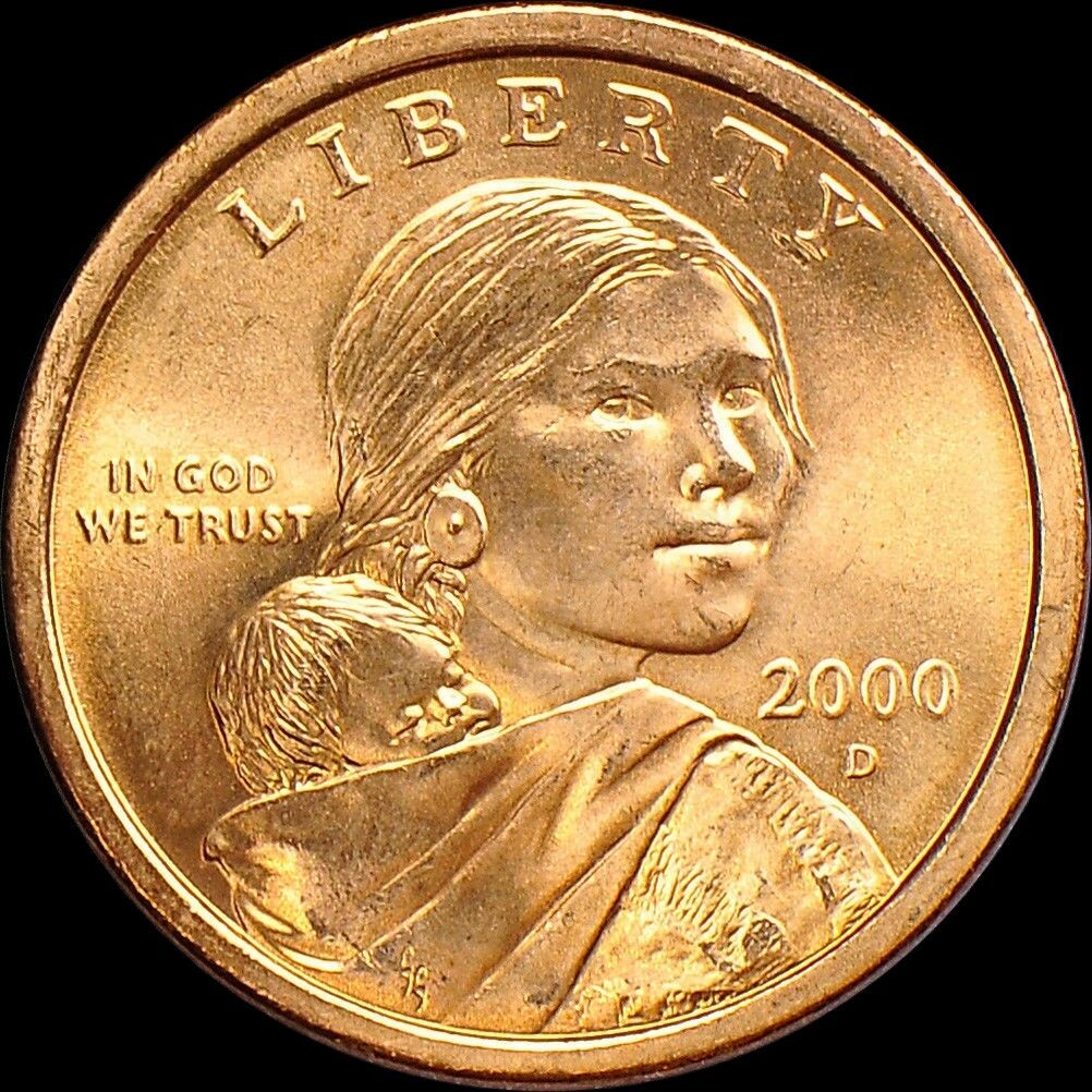 2000-d Sacagawea Dollar Us Mint Coin In "brilliant Uncirculated" Condition