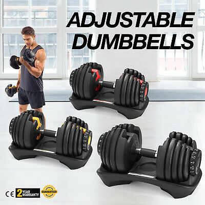 Adjustable Dumbbell Weight Select 552 1090 Fitness Workout Gym Dumbbells Syncs