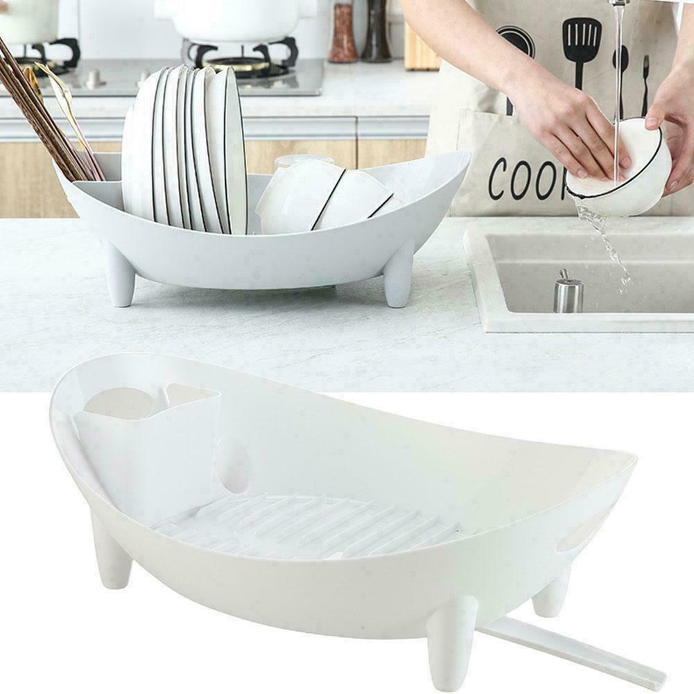 Kitchen Dish Drainer Dry Rack Plate Bowl Cutlery Sink Storage 1 X Holder V5u7
