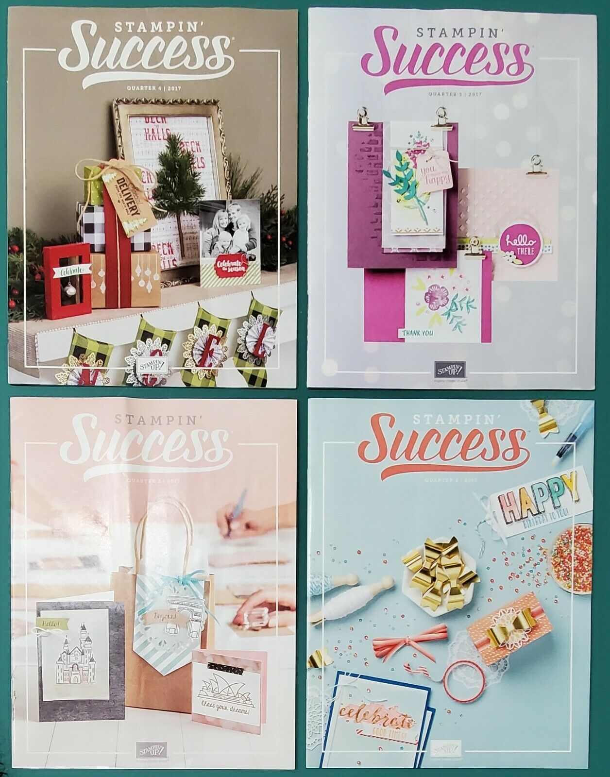 Stampin Up Lot - 4 Magazines from 2017 - Success stamping techniques craft ideas