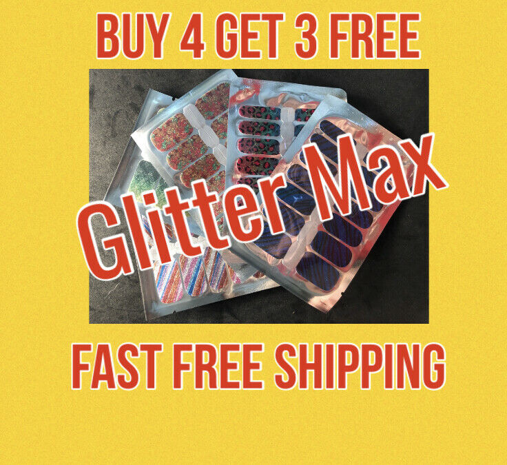 Glitter / Pearl Max Nail Strips - Buy 4 Get 3 Free - Free Shipping Within Usa