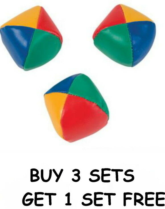 Set Of 3 Learn To Juggle Balls Juggling Ball With Instructions 2.25" Free Ship!!
