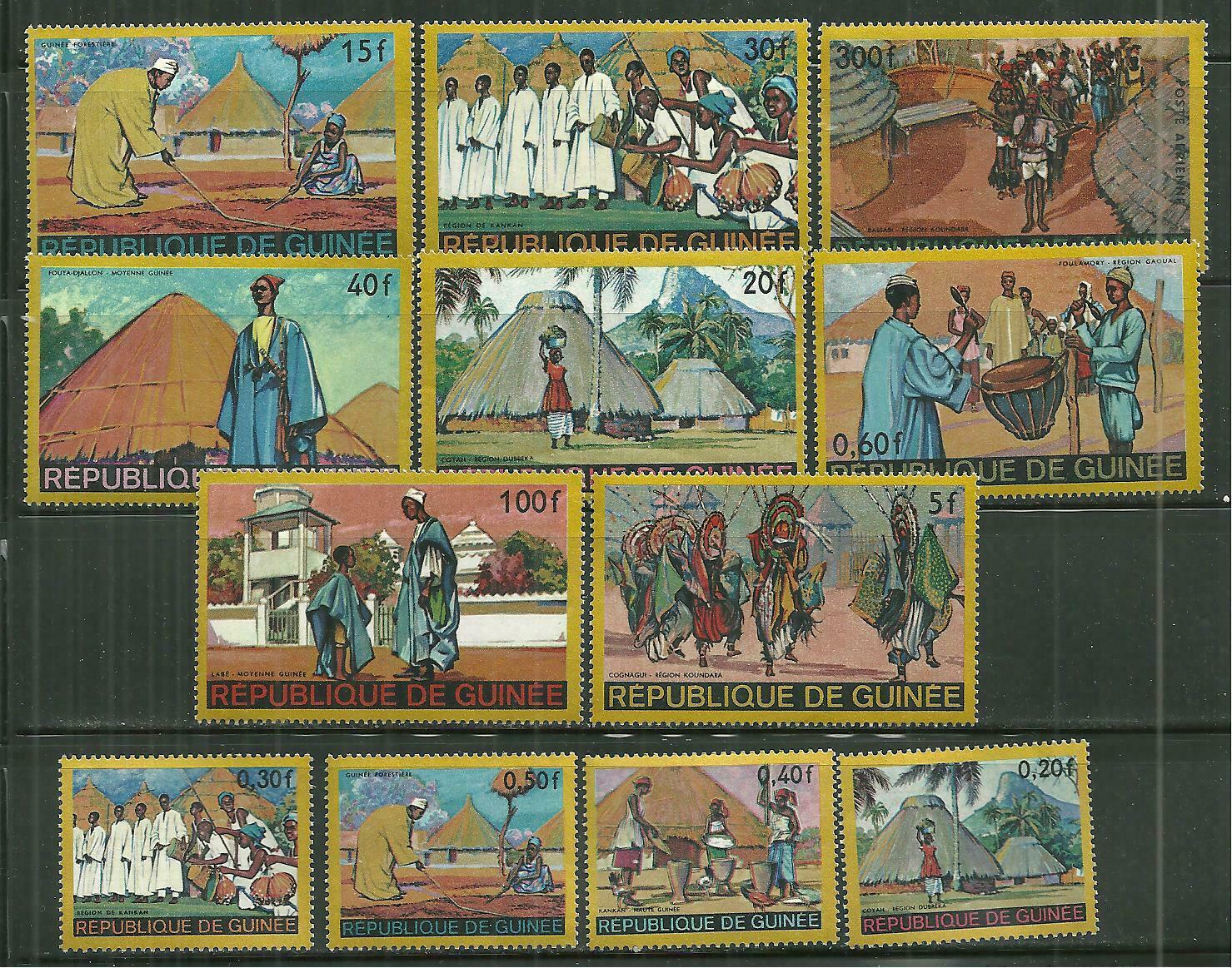 Guinea 493-503, C100  Homes And People Of Guinea Scv 9.05