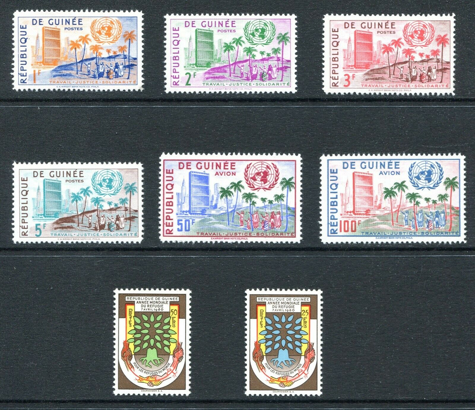 Guinea 1959 Unused(nh) Set #190-193 And C22-c23