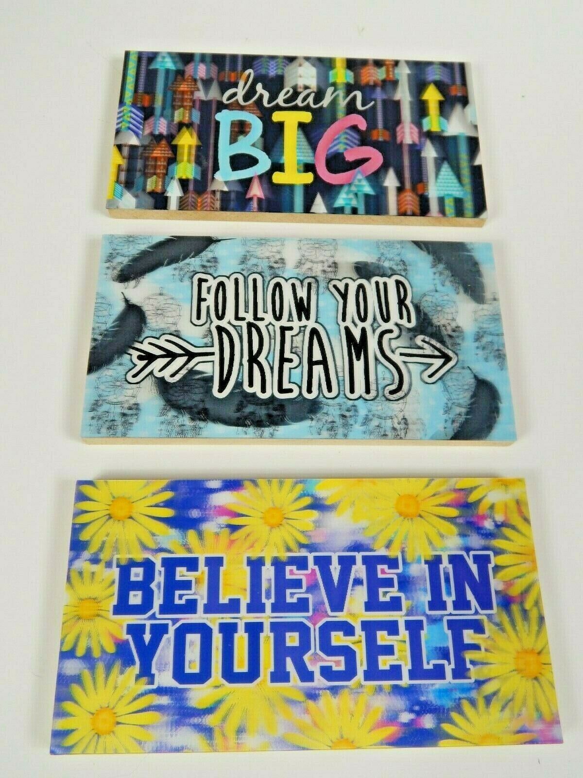 Inspirational 3d Wall Plaques Dream Big Follow Your Dreams Believe In Yourself