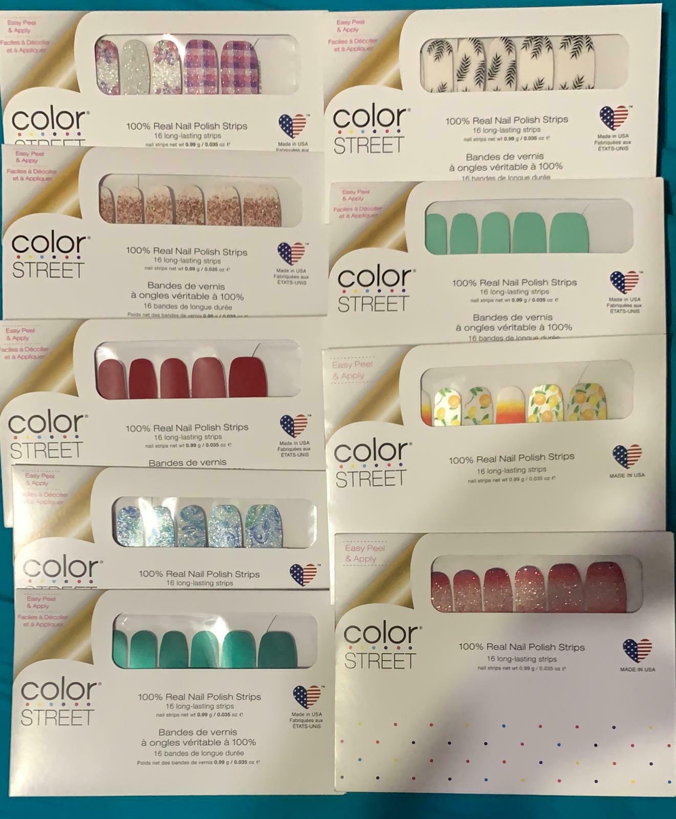 COLOR STREET 100% NAIL POLISH STRIPS VARIETY BEST COLORS SOLIDS GLITTER RETIRED