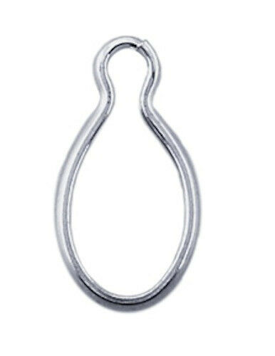 10-pack Of Sterling Silver Single Loop Pear Wrap Tite Setting (5x3-14x9mm)