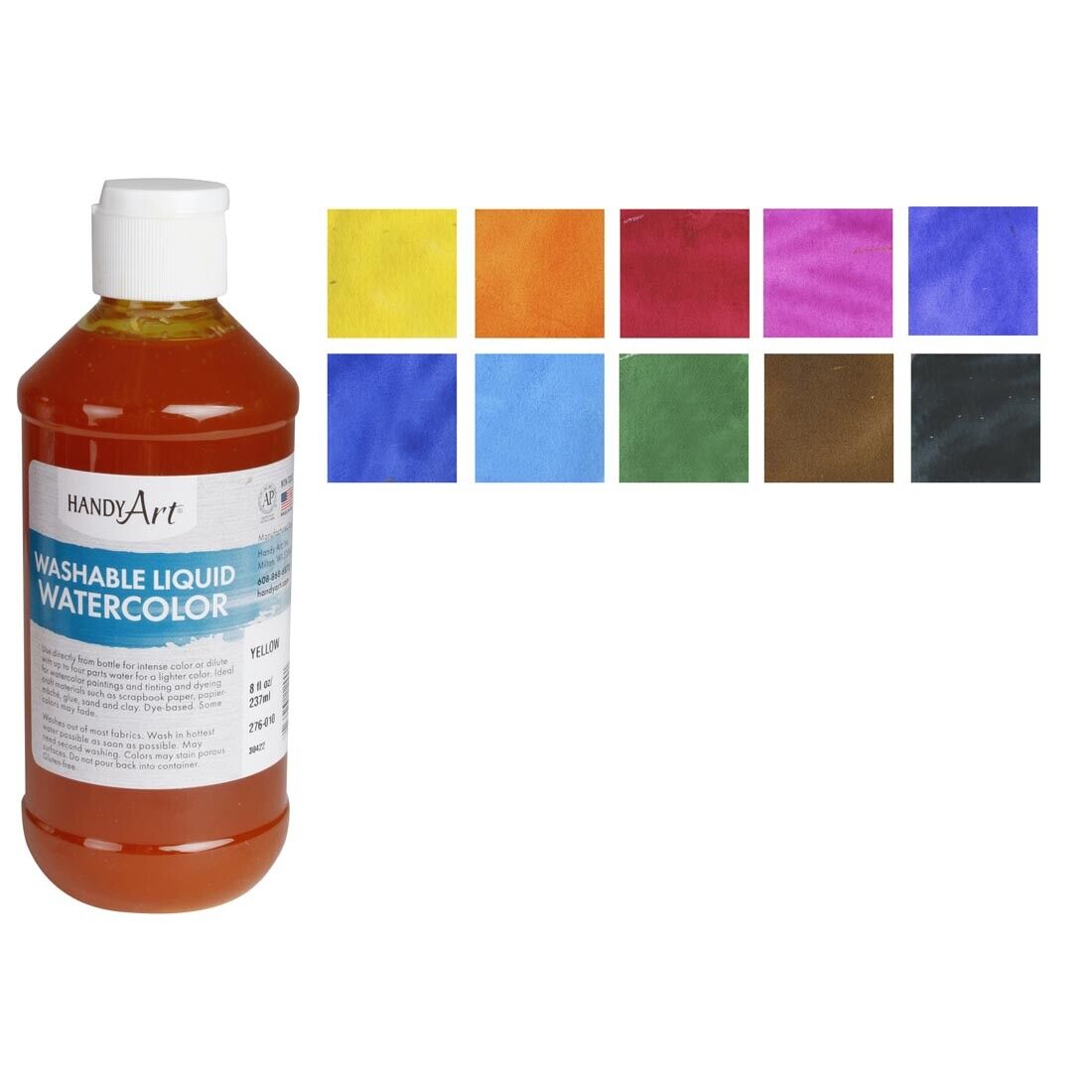 Handy Art Washable Liquid Watercolors 10-color Set