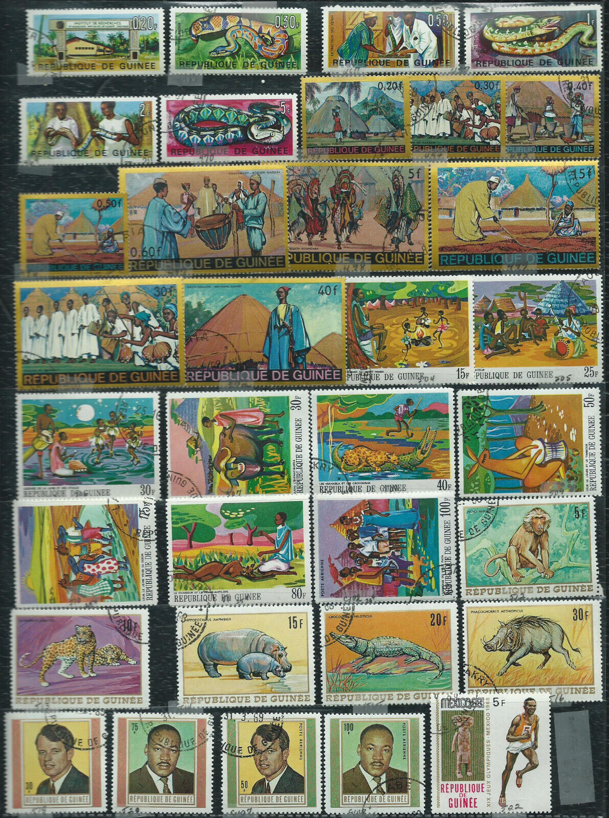 Guinea - 64 Stamps - Years 1967 To 1969...including Air Post