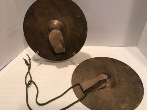 Pair Antique Brass Cymbals 8.75”